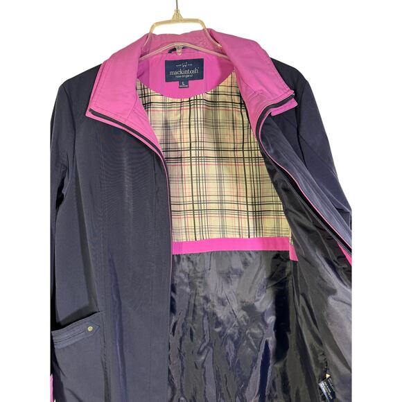 Macintosh Women's Size L New England Blue Raincoat - Picture 2 of 3